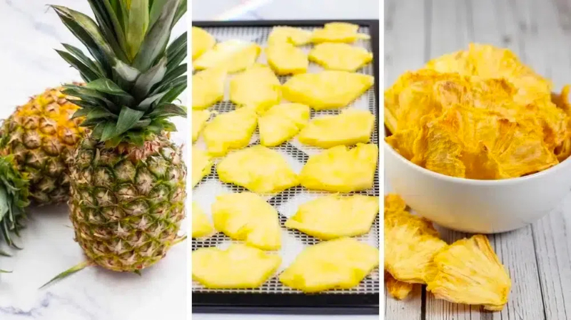 how to dry pineapple in a food dehydrator